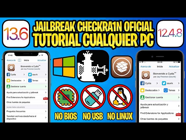 TUTORIAL ✅ CHECKRA1N ON WINDOWS WITHOUT USB! Jailbreak iOS 13.6 and 12.4.8 (ROOKIE)