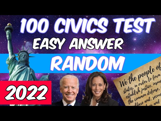 2022 USCIS Official 100 Civics Questions & Answers for US Citizenship (Random order) (Male Voice)