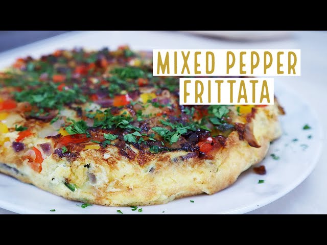 Mixed Pepper Frittata | Healthy  Vegetable Frittata Recipe - Easy to Follow!