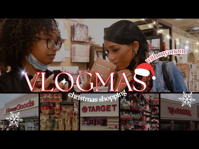 VLOGMAS🎄: Christmas Shopping with my Mom! Vegan Food, TJ Maxx, Target, Cava, Road Trip!