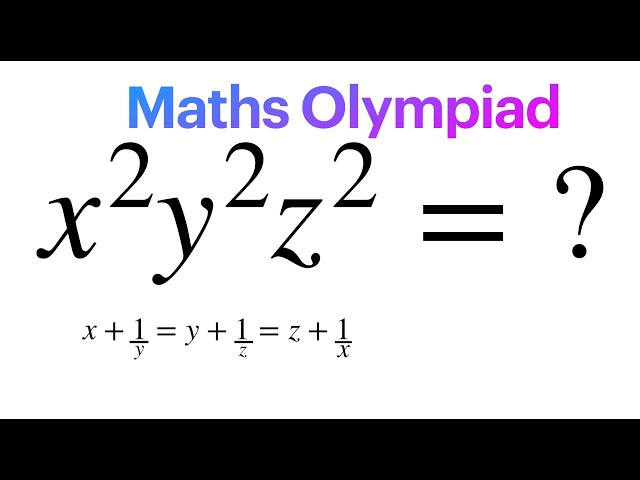 Olympiad Math Question | how to find the value of given expression ?
