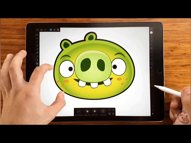How to make Angry Birds PIG  | Affinity Designer IPAD PRO