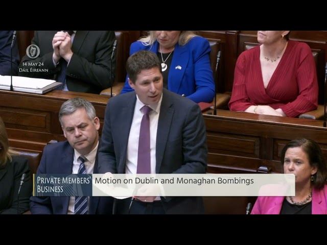 Watch Sinn Féin's Motion on the Dublin-Monaghan bombings on the 50th anniversary of the attacks.