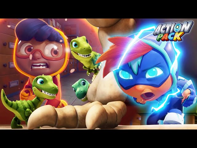 Robo-Dinos at the Museum | NEW! | Action Pack | Adventure Cartoon for Kids