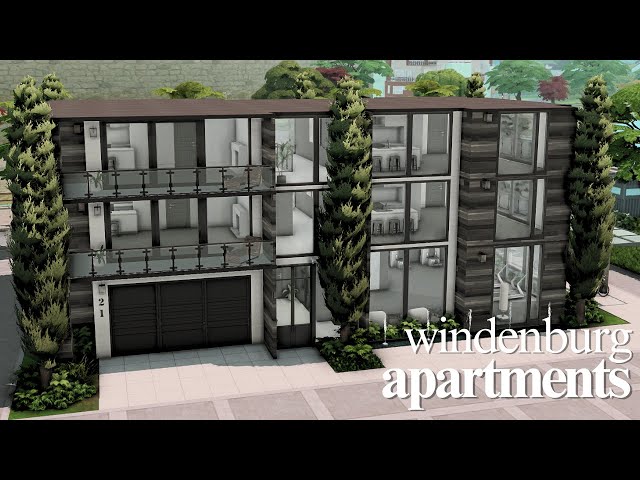Windenburg Apartments For Rent | The Sims 4 CC Speed Build