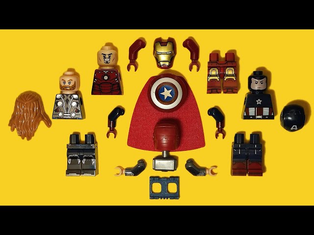 LEGO The Marvel Trinity (Captain America | Iron Man | Thor) | Unofficial Minifigure | Marvel