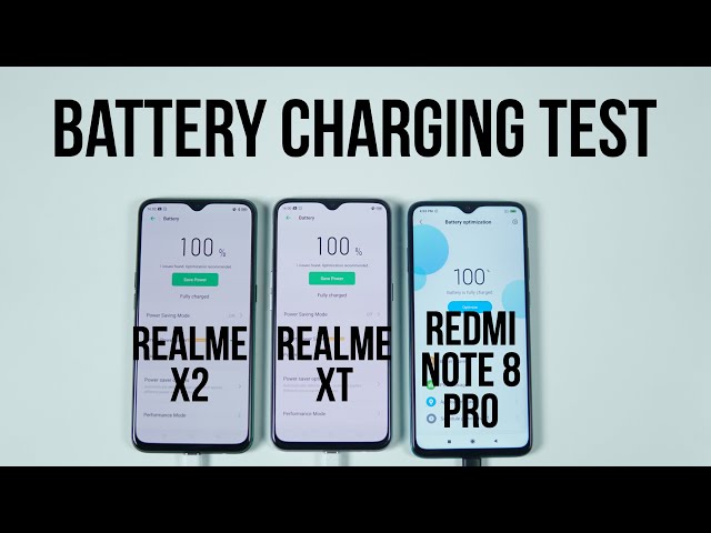Realme X2 vs Realme XT vs Redmi Note 8 Pro Fast Charging Test (30W vs 20W vs 18W) - Super Speeds!