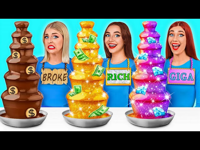 Rich vs Broke vs Giga Rich Food Challenge by Multi DO Fun Challenge