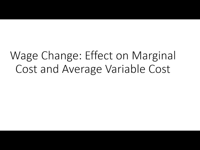 Wage Change: Effect on Marginal Cost and Average Variable Cost