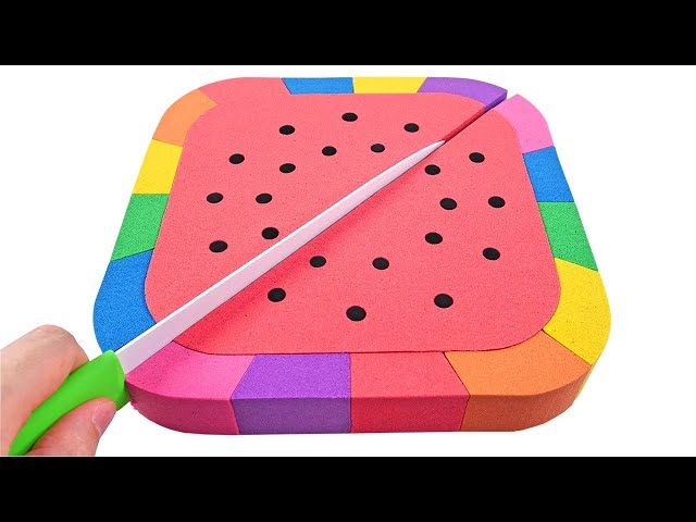 Satisfying Video | How To Make Cake from Kinetic Sand Cutting ASMR RainbowToyTocToc