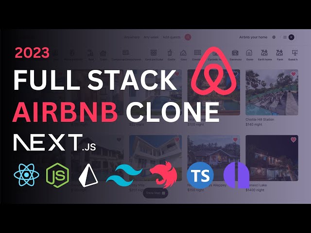 🔴 Full Stack Airbnb Clone with Next.js 13 App Router: React, Tailwind, Prisma, Node.js & Amplication