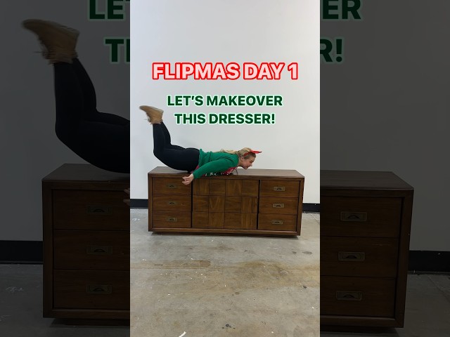 FLIPMAS DAY 1 - Campaign Syle Dresser Makeover #shorts #furnitureflip #diy #flipmas