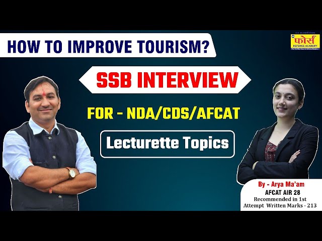 tourism | how to improve tourism || SSB Interview Preparation" | SSB Interview | Lecturette topics