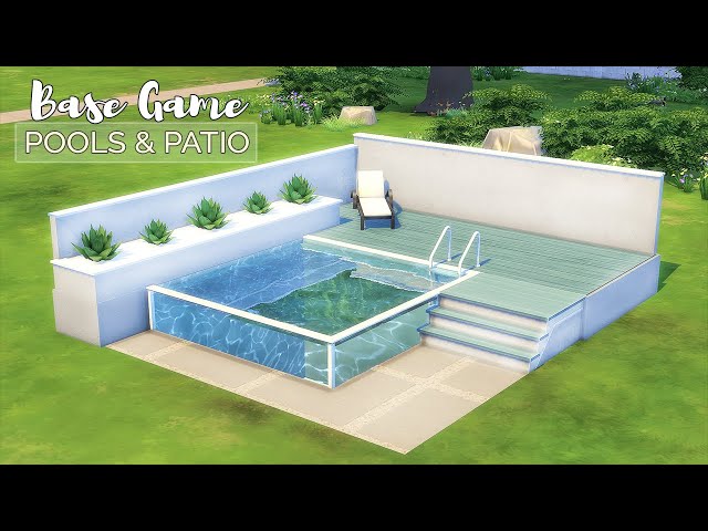 Pools & Patios • Backyard Ideas | Base Game Tutorial | No CC or Mods | The Sims 4