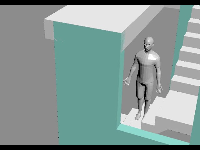 458 - 001 3D модель Г-образной лестницы