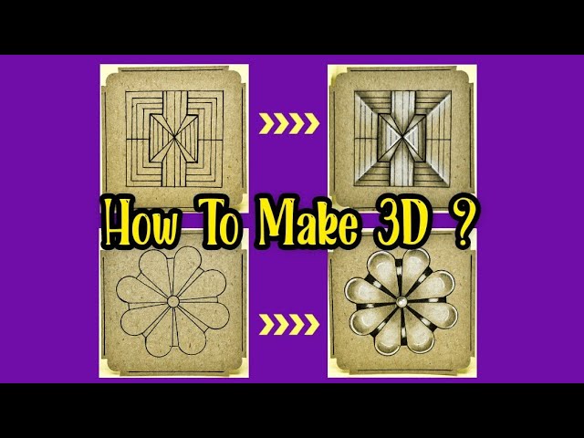 How To Make 3D ? | 3D Zentangle Patterns | 3D Drawing For Beginners