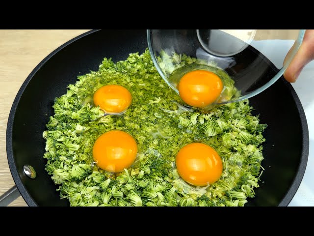 Add eggs to broccoli! Quick breakfast! 2 recipes Simple and delicious! # 262