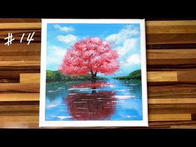 Spring Landscape Painting / Acrylic Painting / Daily Challenge #14