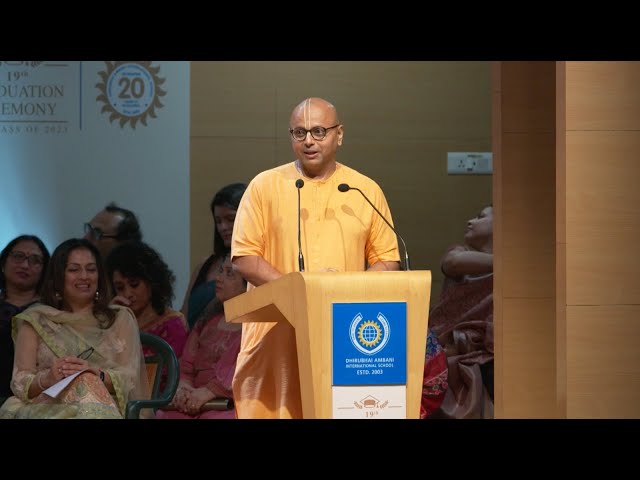 Shri Gaur Gopal Das graced our ceremony with captivating tales and timeless wisdom