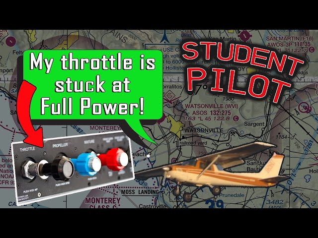 Student Pilot has STUCK FULL THROTTLE | Other pilots help him land