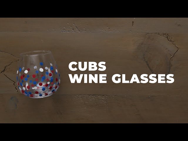 How To Make Polka-Dot Painted Cubs Wine Glasses | Make it Cubs