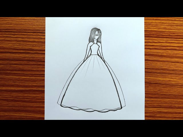 Easy girl drawing 💛❤️💚 Pencil drawing tutorial / Easy girl drawing
