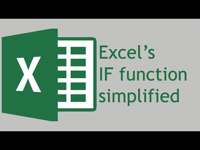 How to use the IF function in Excel 2016
