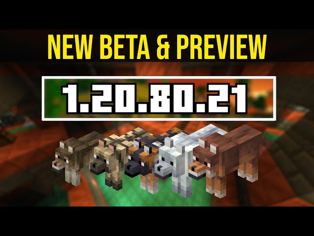 MCPE 1.20.80.21 Beta & Preview - 8 NEW Wolf variants, New Server UI Update, Fixes and changes