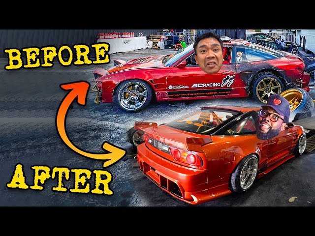 DESTROYED Honda Swapped Nissan 240SX gets rebuilt & Suppy is my friend.