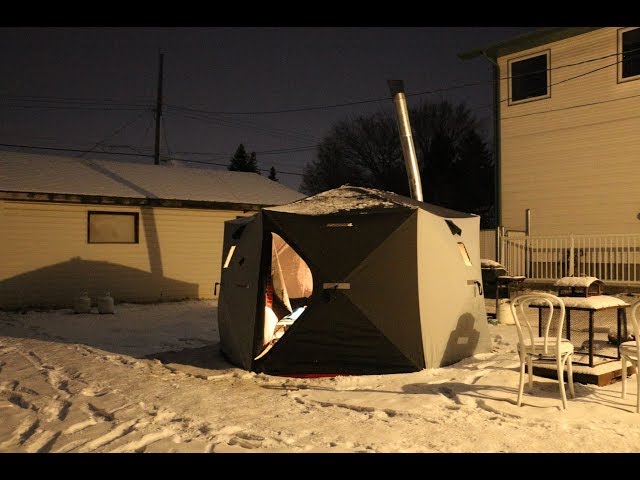 Hot Tent Winter Camping in -33 Degrees