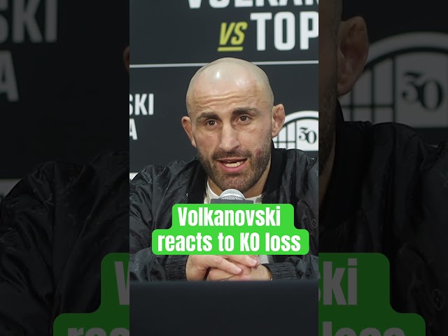 Alexander Volkanovski reacts to KO loss
