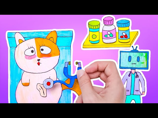Save the Paper Cat 😿 Easy Paper Games For Kids