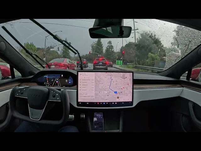 Tesla Full Self-Driving Beta 12.2.1 Stanford to Redwood City