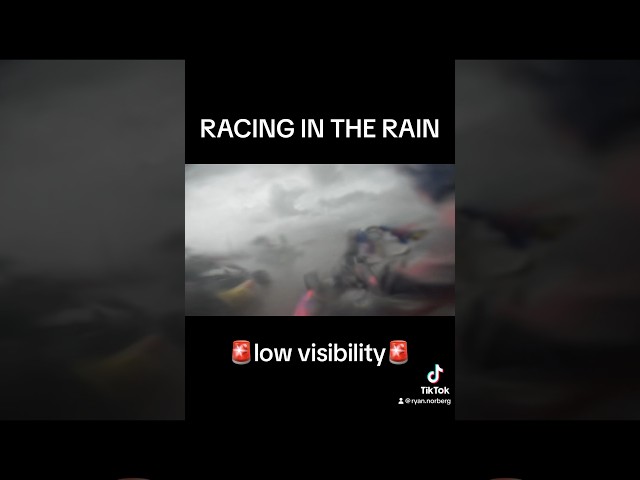 Rain racing can get pretty sketchy, especially when you can’t see #f1 #gokart #kartingdrive