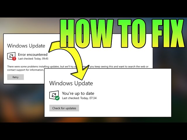 How To Fix All Windows Update Error Problems in Windows 10 (2024)
