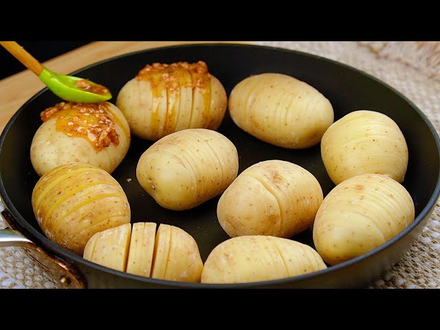 Better than fried potatoes! Delicious crispy Hasselback potatoes in the oven! 2 ASMR cooking!