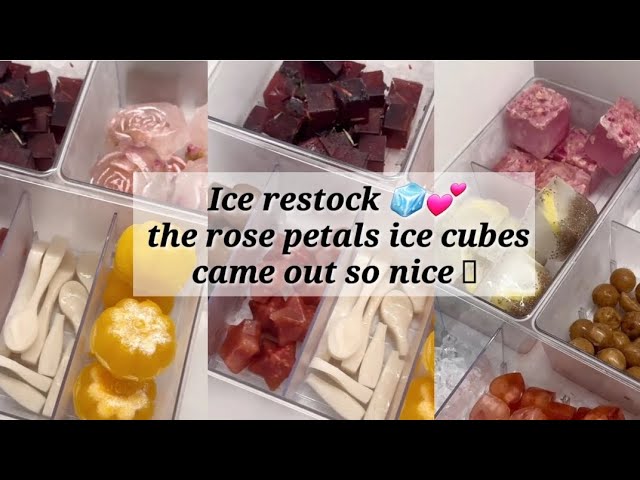 ASMR Ice Restock ✨🍒🧊 the pumpkin ice makes me so excited for autumn 🍂
