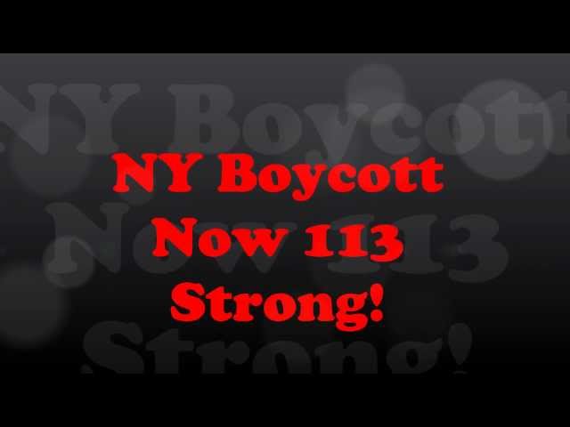 NY Boycott Now 113 And Counting!