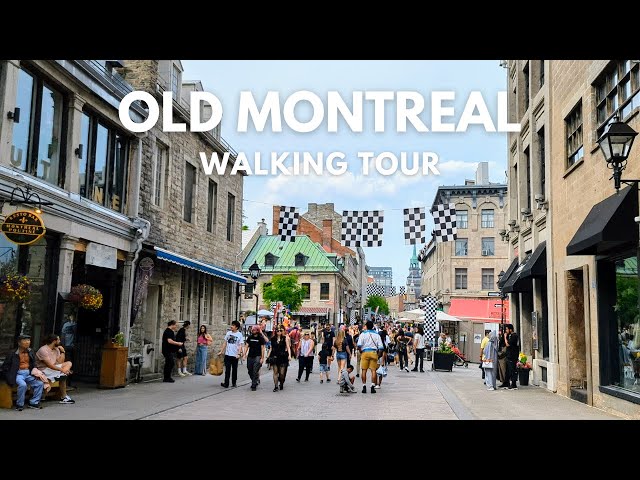 Old Montreal, Canada Walking Tour |  Beautiful Day in 4K UHD