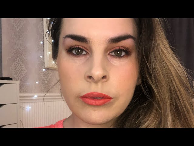 Soft & smokey coral makeup up look for work #EYNpalette #Becca #MaybellineFalsies