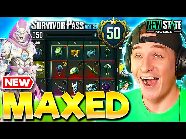FREE SURVIVOR PASS FOR EVERYONE!!🔥 MAXED PASS - NEW STATE