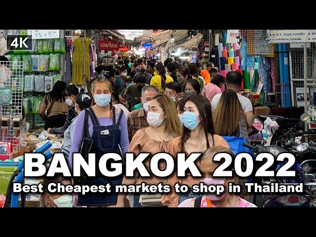【🇹🇭 4K】Best Cheapest markets to shop in Thailand | Sampeng Market | Bangkok Walk 2022