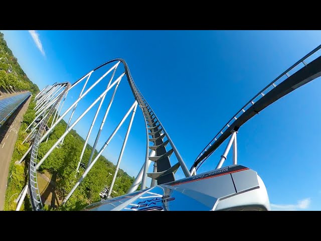 Riding Silver Star Roller Coaster at Europa Park! Front Seat POV!
