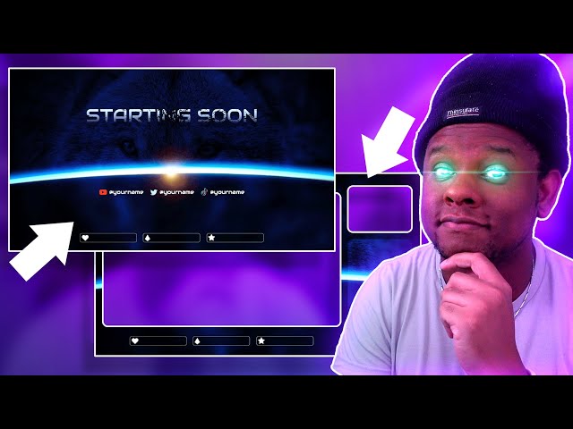 Make PRO Stream Overlays -FREE Template Download - Photopea Tutorial