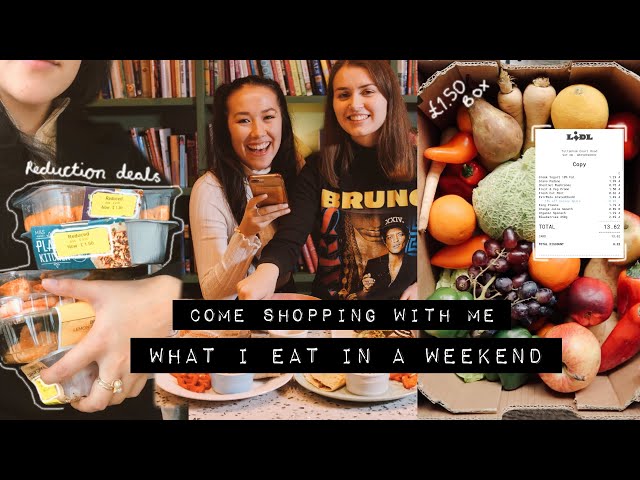 🍴what I eat in a weekend - student easy & healthy recipes + come food shopping with me