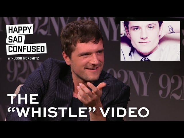 Josh Hutcherson listens and reacts to WHISTLE meme