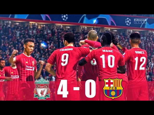 Recreación Liverpool 4 - 0 Barcelona | Epic Comeback | 2019 UEFA 2nd Leg Semi Final - Fifa 20 - 4K