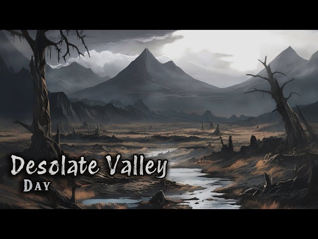 Thunderstorm Ambience of Dark Desolate Valley | Ambience & Sounds | Rain Sounds | Day