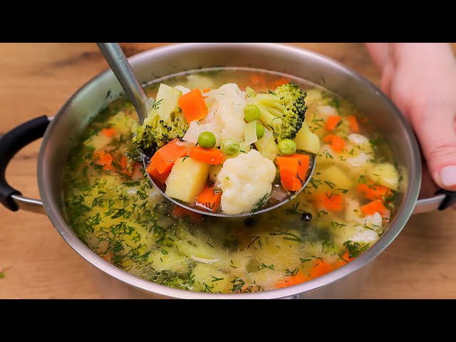 This vegetable soup is better than meat! The soup is so delicious that I make it again and again!