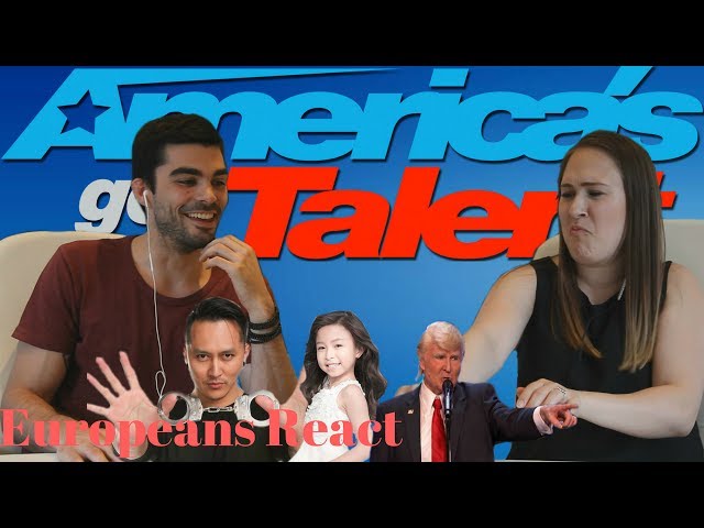 Europeans React to America's Got Talent ft Demian Aditya, Celine Tam & Singing Trump